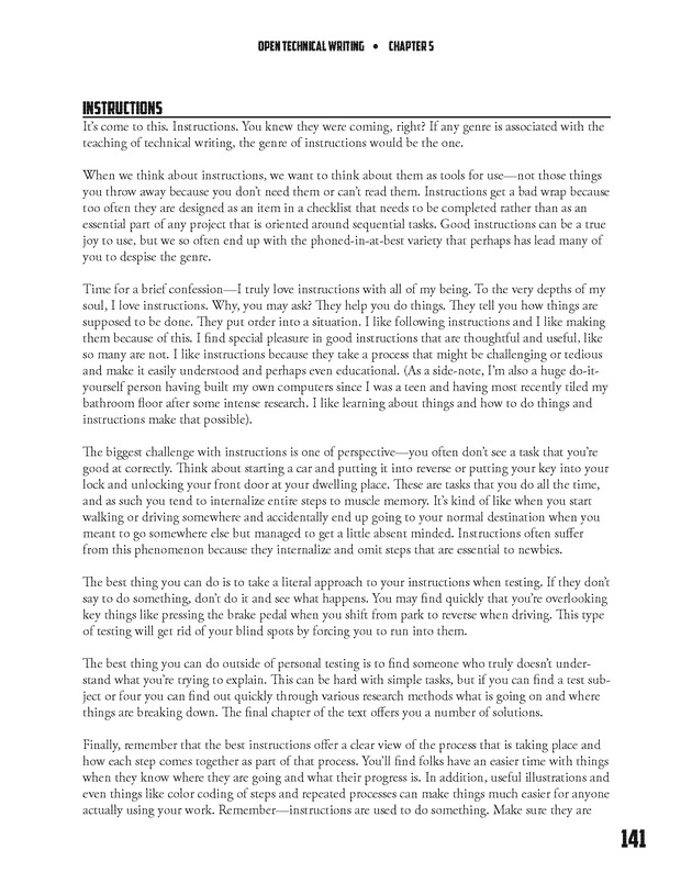 Open Technical Writing - New Page